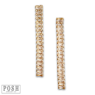 Rhinestone tennis earring