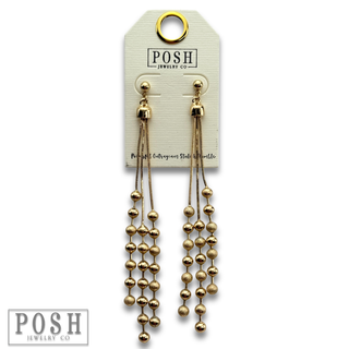 Chain fringe earring - LC