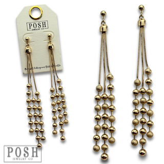 Chain fringe earring - LC