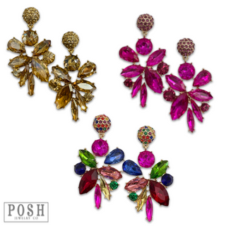 Rhinestone statement earring, last call