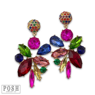 Rhinestone statement earring, last call