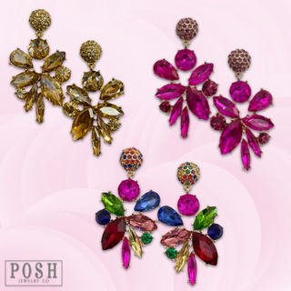 Rhinestone statement earring