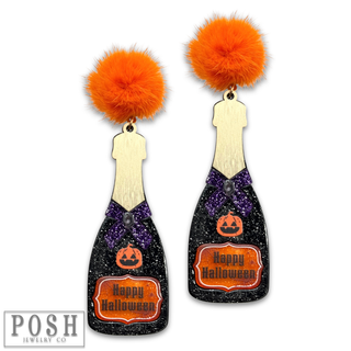 Happy Halloween bottle earring - LC