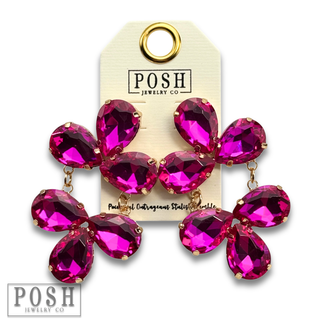 Rhinestone chandelier earring - LC
