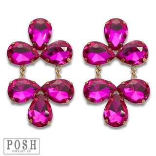 Rhinestone chandelier earring - LC