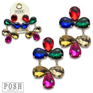 Rhinestone chandelier earring - LC