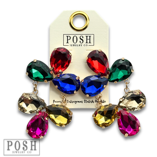 Rhinestone chandelier earring - LC