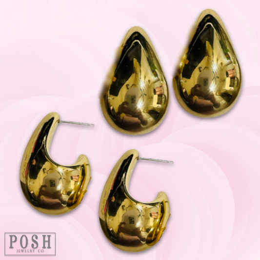 Raindrop post earring