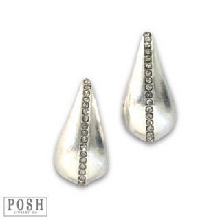 Raindrop rhinestone trail earring