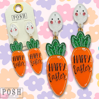 Easter carrot earring