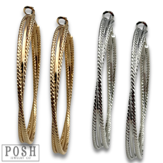 Textured hoop earring
