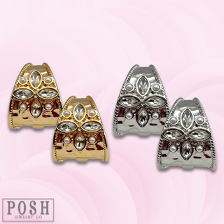 Hammered look hoop earring
