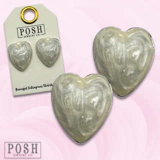 Heart post earring
