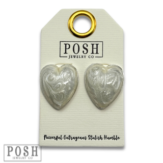 Heart post earring