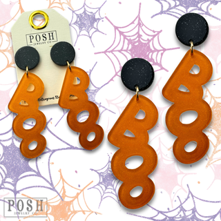 BOO acrylic earring