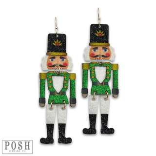 Glitter nutcracker earring