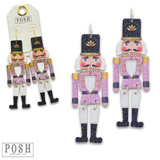 Glitter nutcracker earring