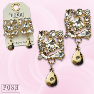 Rhinestone cocktail earrings