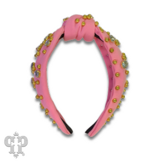 Rhinestone top knot headband