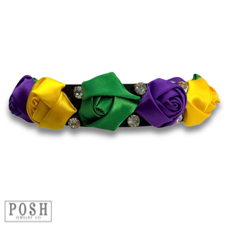 Mardi Gras rose headband