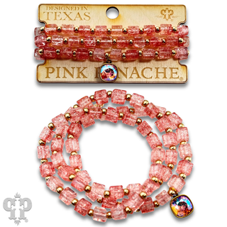 Square crystal bead bracelet set, Austrian crystal
