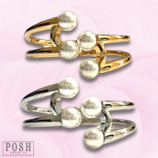 Pearl bead cuff bracelet