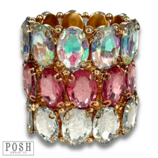 Oval rhinestone bracelet