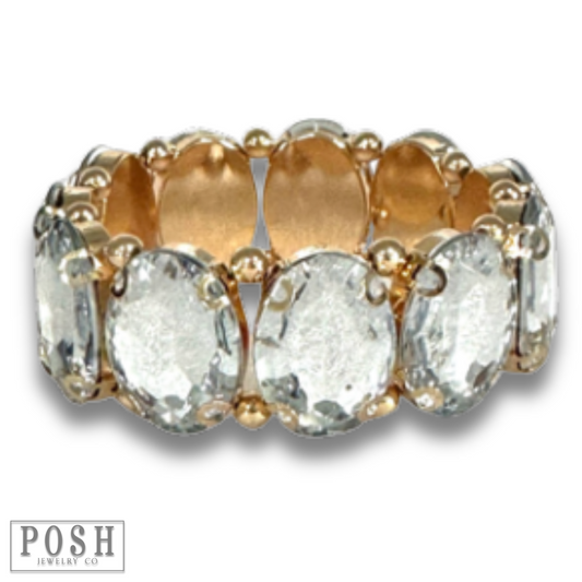 Oval rhinestone bracelet