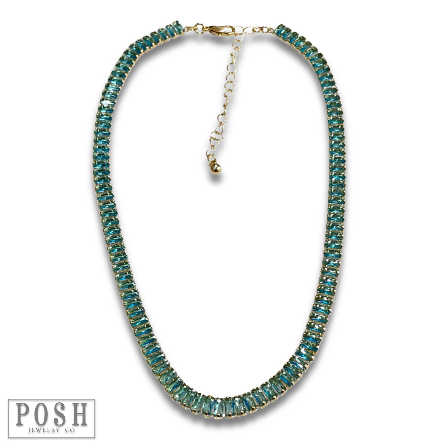 Rhinestone tennis necklace