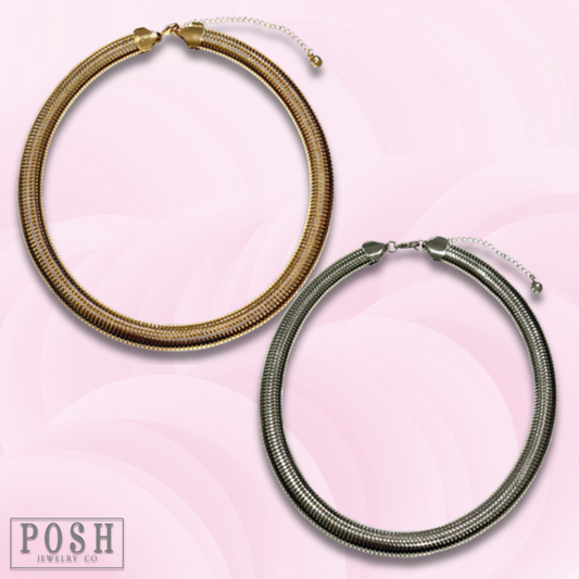 Flex chain collar necklace