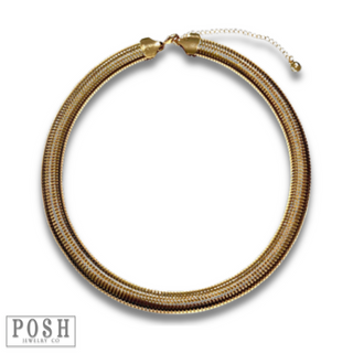 Flex chain collar necklace
