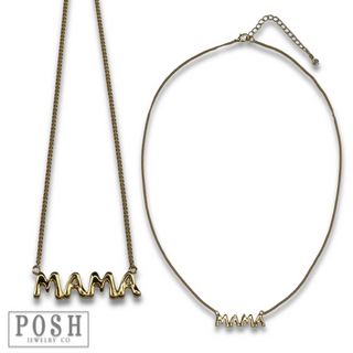 Bubble letter pendant necklace