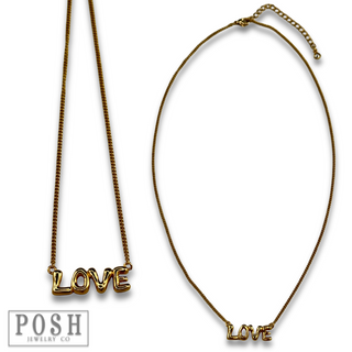 Bubble letter pendant necklace