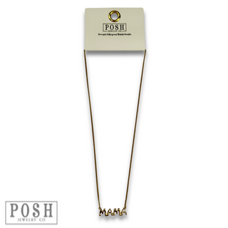 Bubble letter pendant necklace