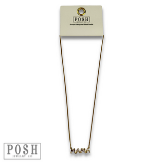 Bubble letter pendant necklace