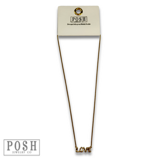 Bubble letter pendant necklace