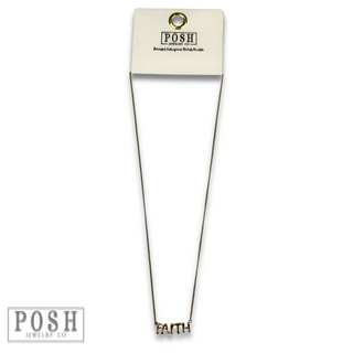 Bubble letter pendant necklace