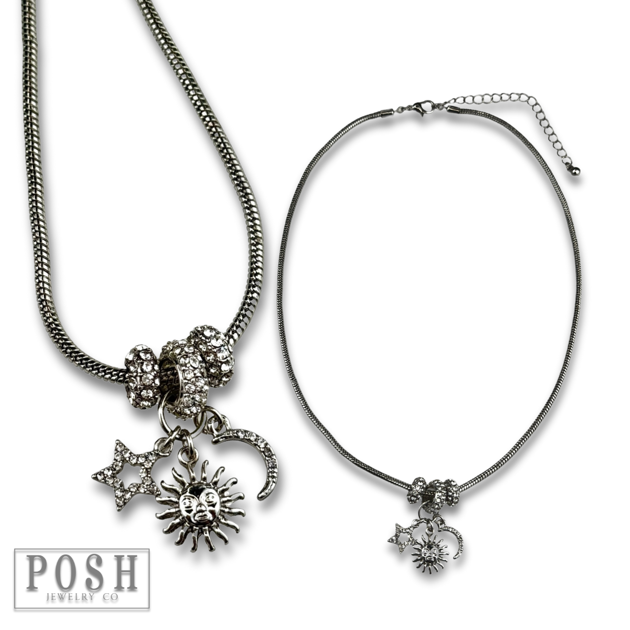 Sunburst charm necklace