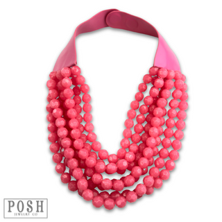 Multi-strand magnetic clasp necklace