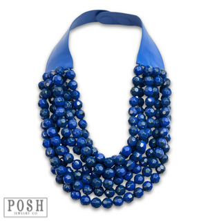 Multi-strand magnetic clasp necklace