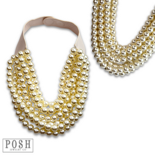 Multi-strand magnetic clasp necklace