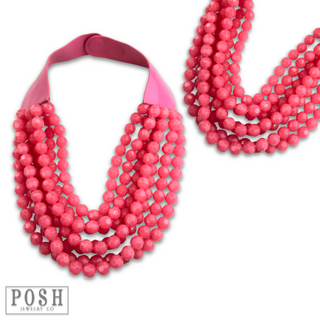 Multi-strand magnetic clasp necklace