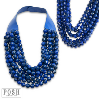 Multi-strand magnetic clasp necklace
