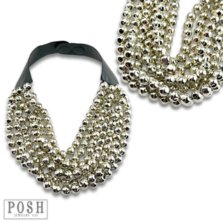 Multi-strand magnetic clasp necklace