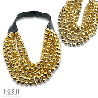 Multi-strand magnetic clasp necklace