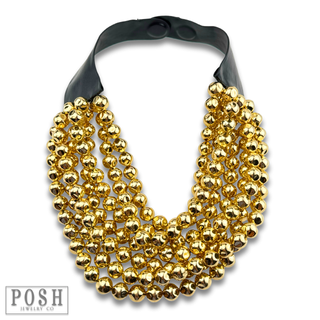 Multi-strand magnetic clasp necklace