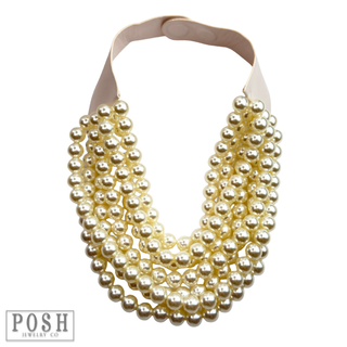Multi-strand magnetic clasp necklace