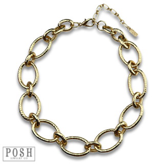 Chunky oval link necklace