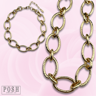 Chunky oval link necklace