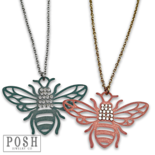 Bumble bee pendant necklace